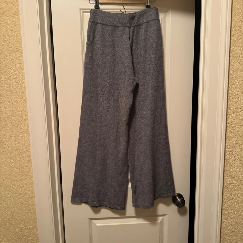 Sundance Baci Mina Sweat Pants Wide Leg Lounge Comfy Pull-on Gray Size L - Picture 8 of 9
